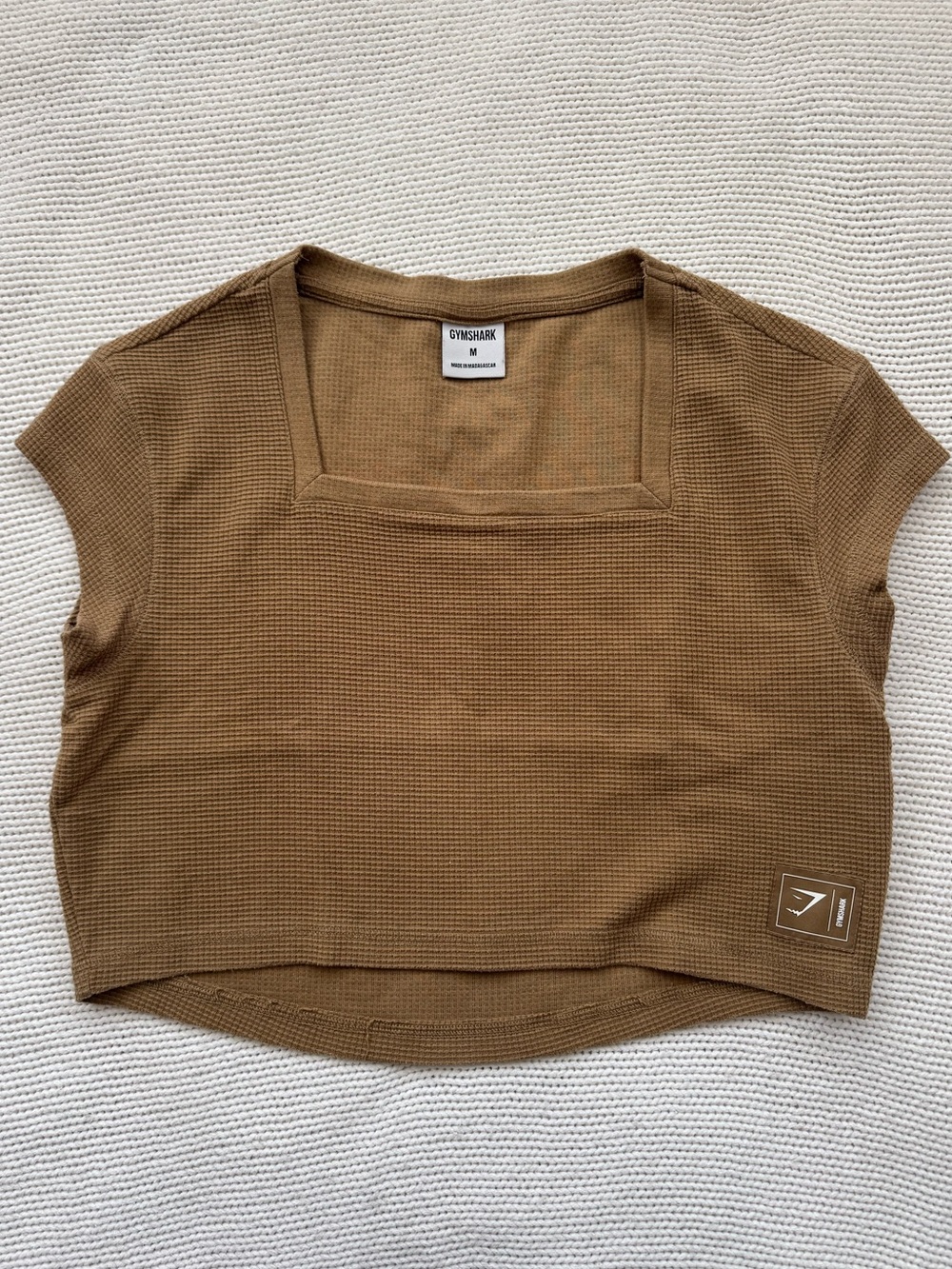 Gymshark Cropped Waffle Knit Top